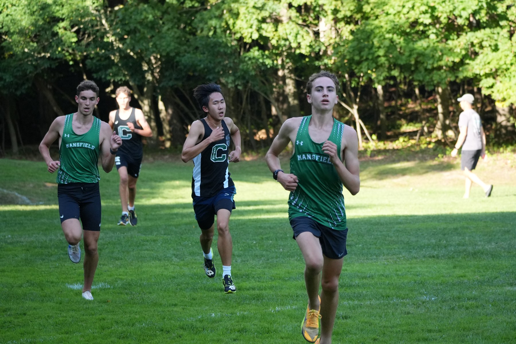 Mansfield and Canton runners crossing the grass on September 16, 2026.