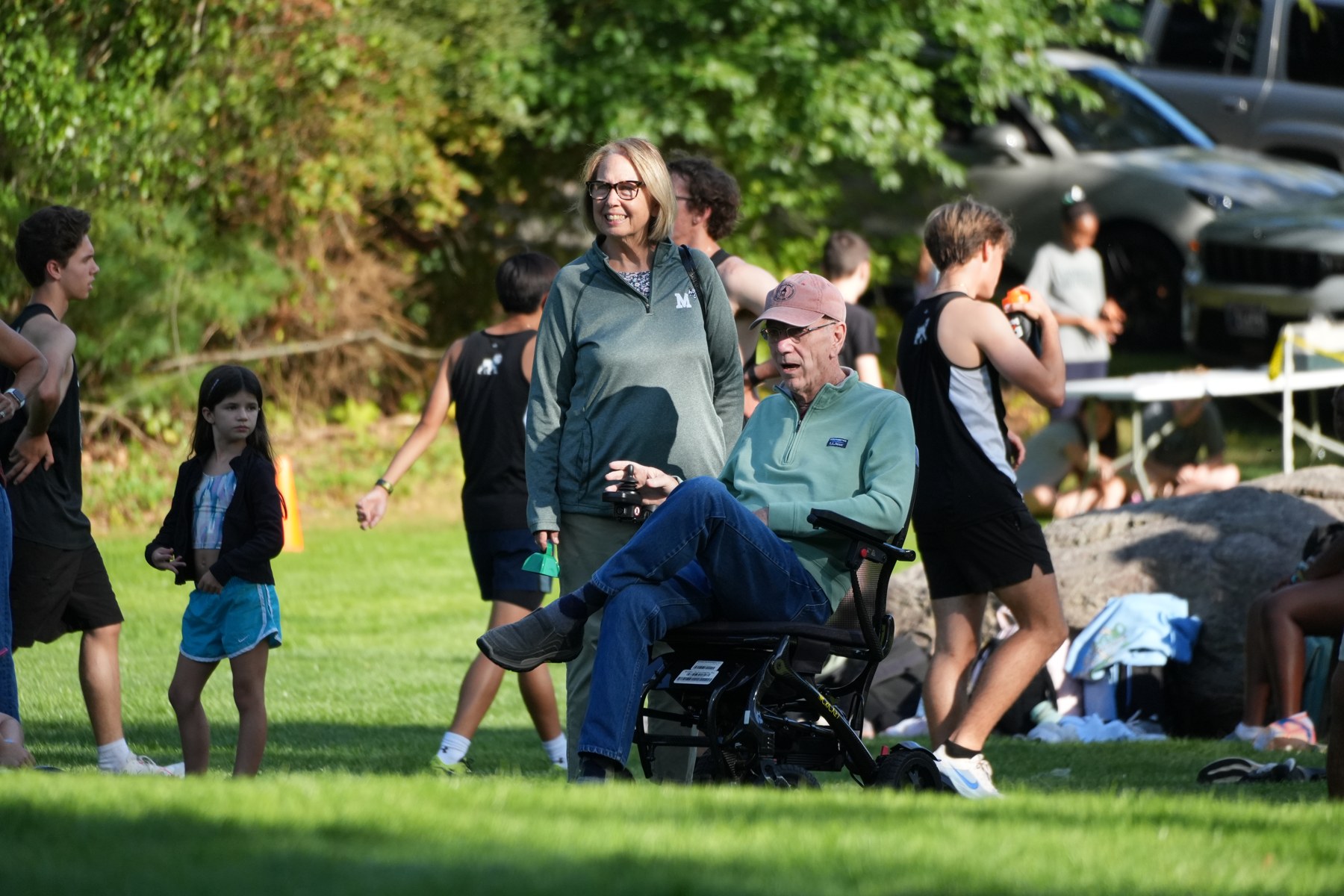 Bobby’s grandparents together beside the cross-country course.